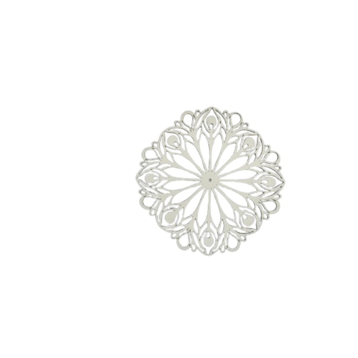 Decoratiune mandala 6, 200x200 mm, alb