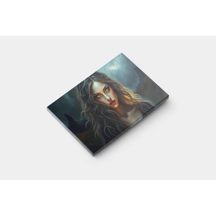 Tablou Canvas - Ochii stralucitori ai unei fete [The Glowing Eyes Of A Girl] - 70x100 cm