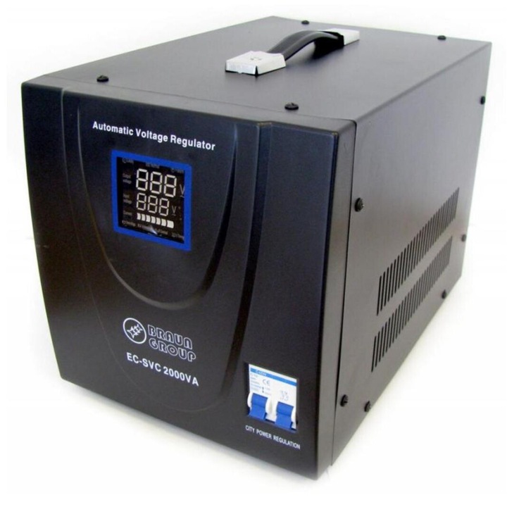 Stabilizator de tensiune cu servomotor pentru centrale termice EC-SVC 2000 VA