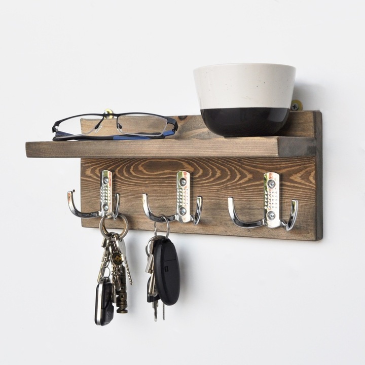 Cuier Elegant, Rustic Edge, UnicUtil, 30 x 13 x 11 cm, Nuc