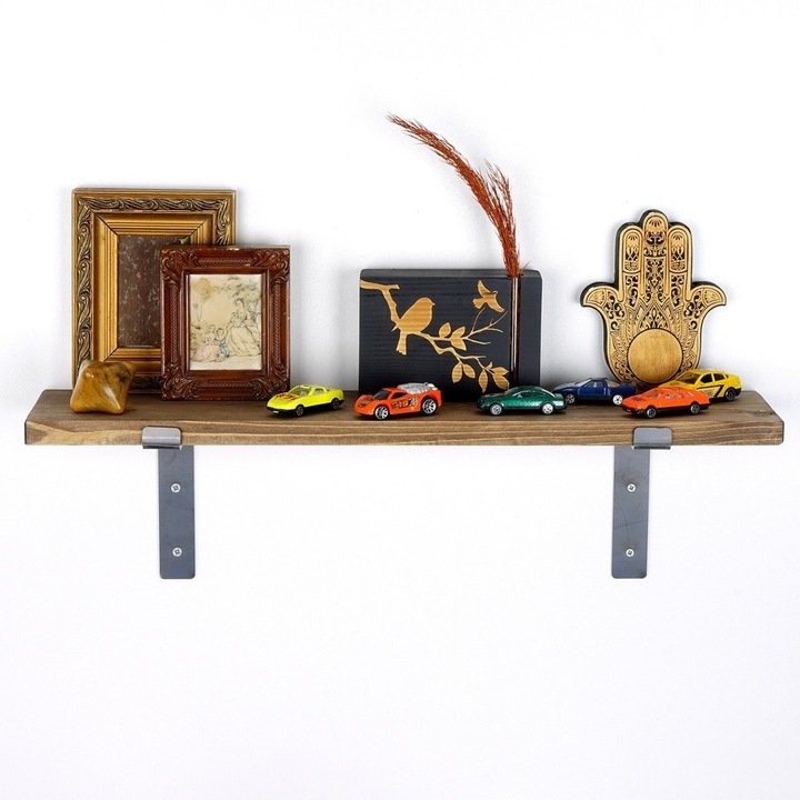 Polc, RT-0071, Fekete, 60x16x14 cm