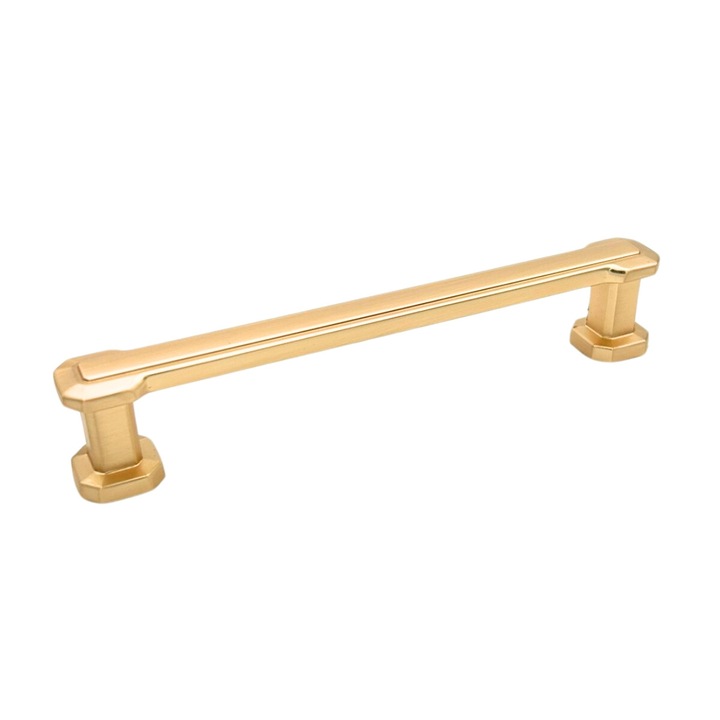 Мебелна дръжка БЕРЛИН 128 мм, матирано злато