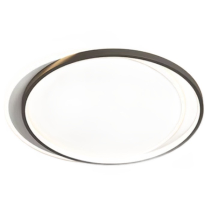 Квадратна led лампа за стена, с дистанционно управление, топла светлина, студена светлина, естествена светлина, led плафон, led роза, диаметър 55 см C3313/500 Черен