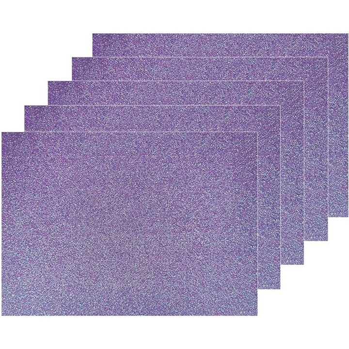 Комплект от 5 бр. лилав филц с блясък, 30x42см