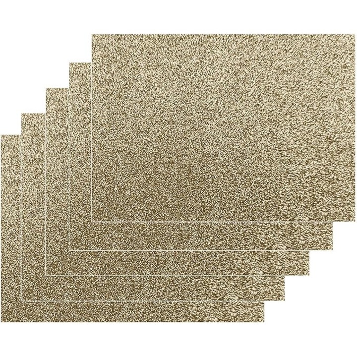 Комплект от 5 бр. златист филц с блясък, 30x42см