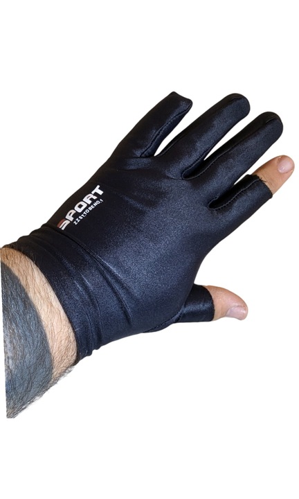 Manusi Curier Barbati Material Ice Silk cu Protectie UV Negre Marime Universala