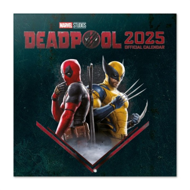 Calendar 2025 Deadpool & Wolverine, 12 imagini, 29.5x29.5cm, coperta carton 300g/m