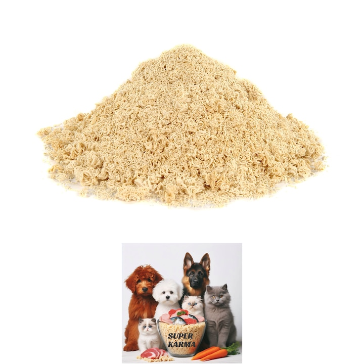 10kg - Paste Instant pentru caini, hrana uscata, fara gatire, fara aditivi Macaroane instant / paste rapide / fara gatit, pentru animale- Macaroane instant / paste rapide