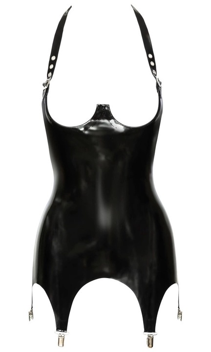 Дамски секси топ Late X, Латекс, Черен, Черен