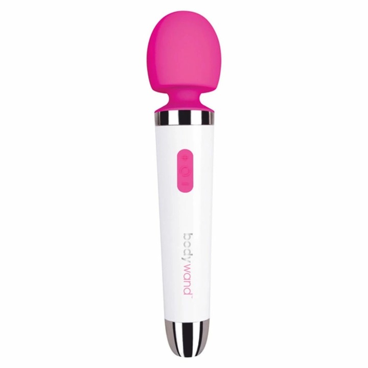 Vibrator Bodywand, Aqua, impermeabil, 24.1 cm, 8 programe, silicon, Roz/Alb
