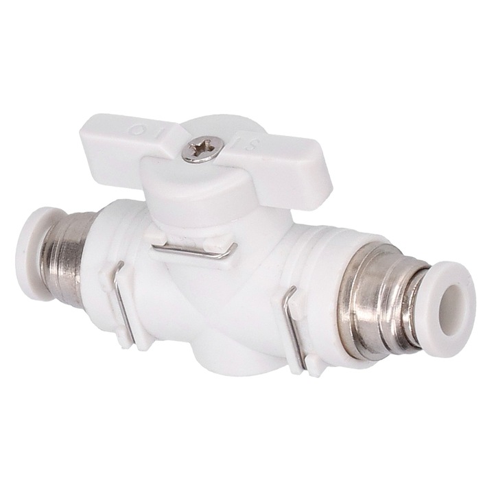 Jormftte áramlásszabályozó szerelvény, 6mm, műanyag és réz, 20x1,2cm