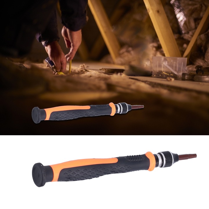 Jormftte csavarhúzó készlet, 53 részes, króm-vanádium acél, tárolódoboz, méret 185x80mm