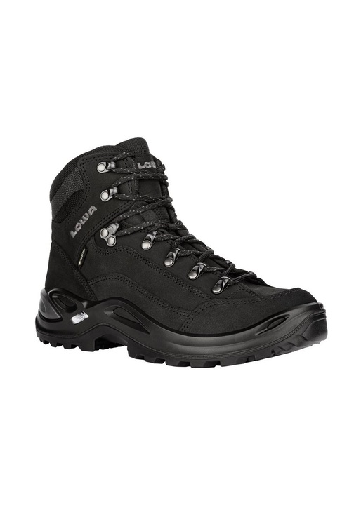 Ghete trekking Lowa Renegade Mid Gtx, negru, piele naturala, pentru femei, 40 EU