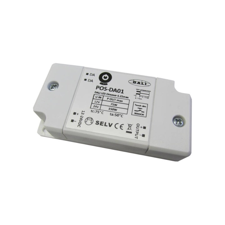 Convertor LED, DALI la PWM, 12-24V, 150W, IP20, alb