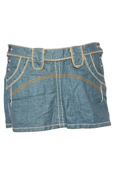 Fusta mini, foarte scurta, casual, din blug, culoarea albastra Fusta mini, foarte scurta, casual, din blug, culoarea albastra