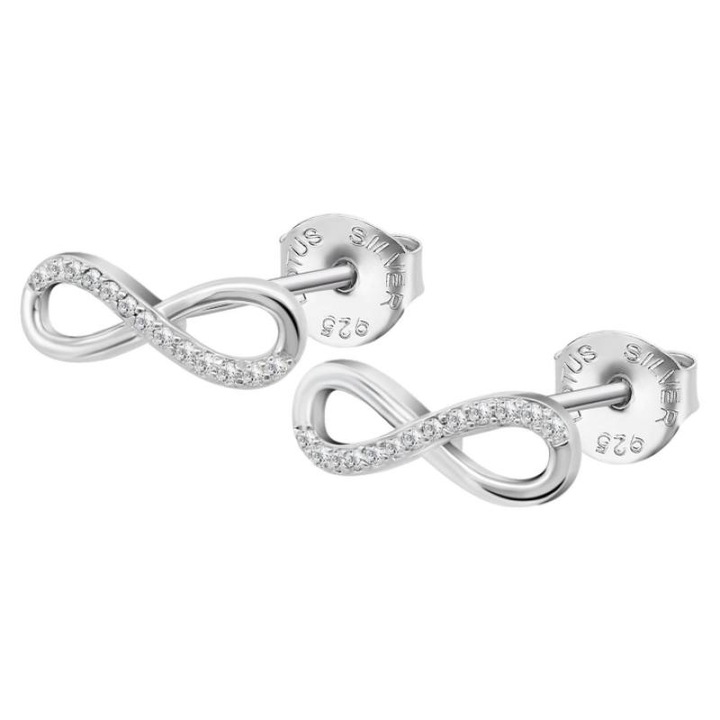 Cercei LOTUS SILVER Infinity, argint 925, cu zirconiu