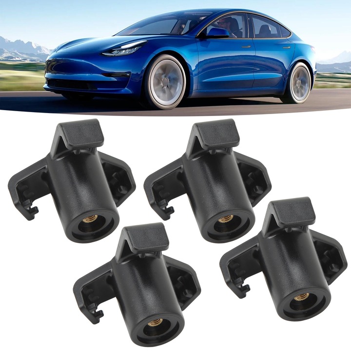 Jormftte autós csomagtartó, 4 darabos készlet, matt fekete, Tesla Model 3 2016-2023-hoz