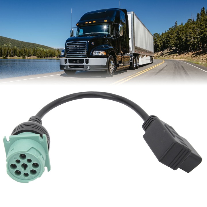 Диагностичен адаптер 16pin към 8/9pin, Jormftte, за тежкотоварни автомобили Mack, ABS, 6 пина