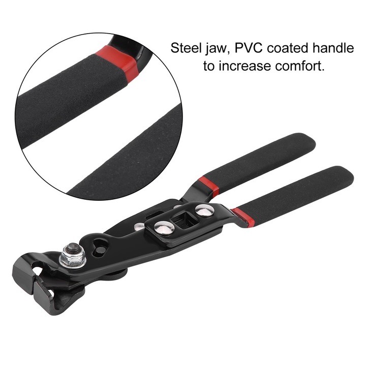 Fül típusú bilincsfogó, Jormftte, szénacél, PVC markolat, 535g