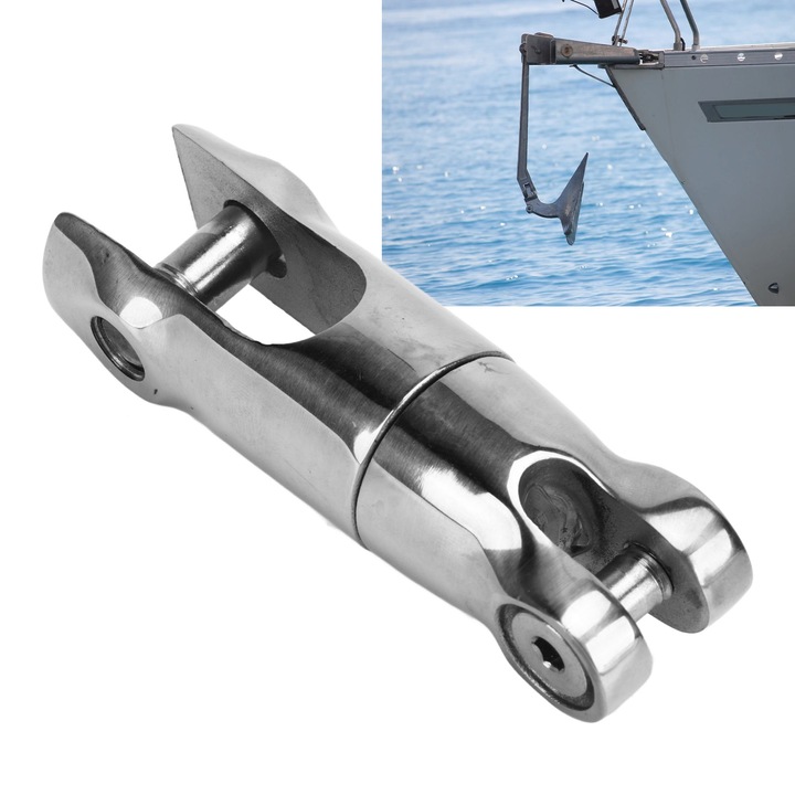 Jormftte Dupla Forgó Horgonycsatlakozó, 316 Rozsdamentes Acél, 3200 lbs Teherbírás, 6-8mm Láncokhoz