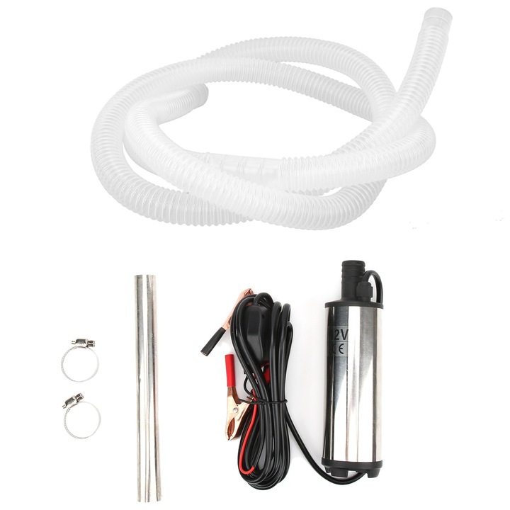 Потопяема помпа Enforose 12V, неръждаема стомана, 30L/min, 2m, за вода и керосин