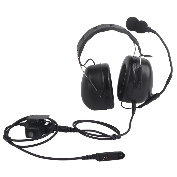 Mmgoqqt радио слушалки, защита на слуха, черни, 2,5 м, за Baofeng UV-9R UV-9R PLUS