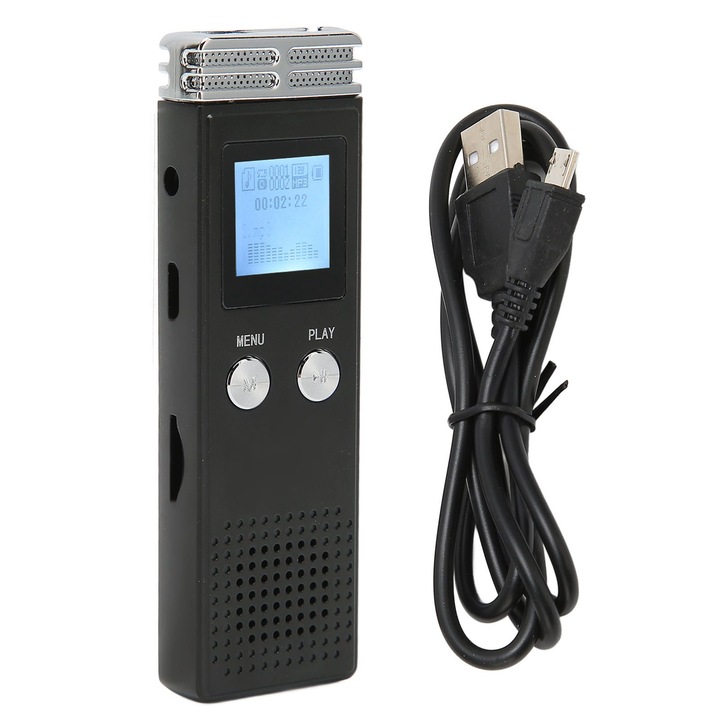 Цифров диктофон Mmgoqqt, 64x96, гласово активиране, защита с парола, 8GB
