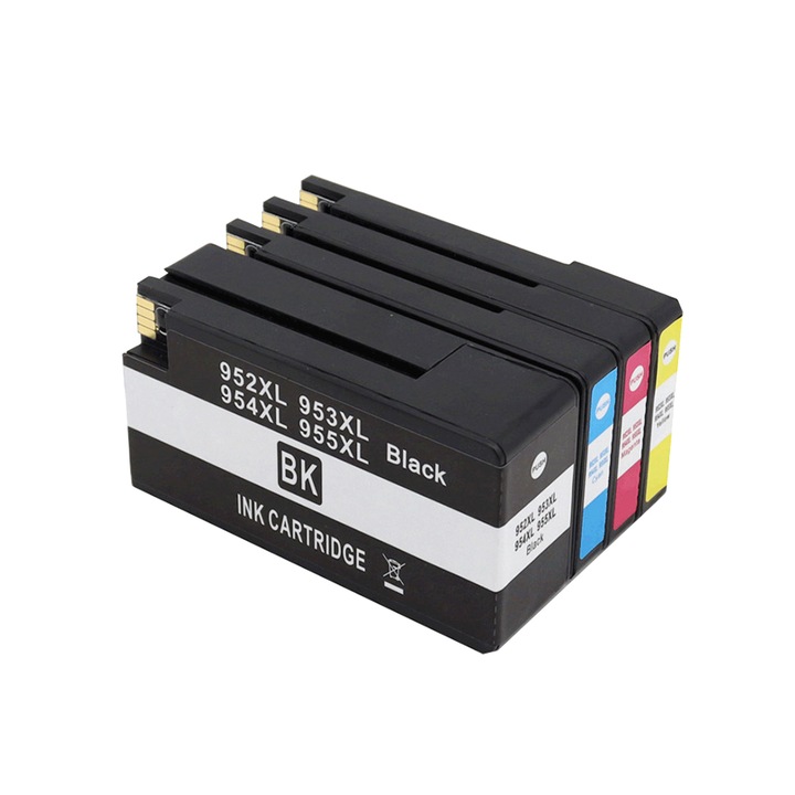 Cartuse cerneala HP 954XL, set 4 buc, 2000 pagini negru, 1600 pagini color, multicolor
