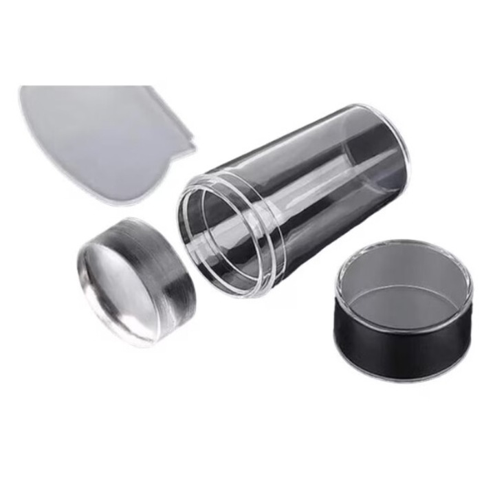 Set stampila nail art, transparent, silicon/acril