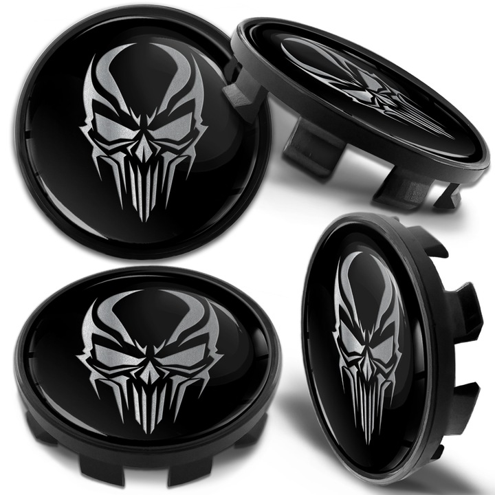 Set capace roti, SkinoEu 68mm compatibile cu jantele din aliaj BMW 36136783536 Skull CB 54 4buc