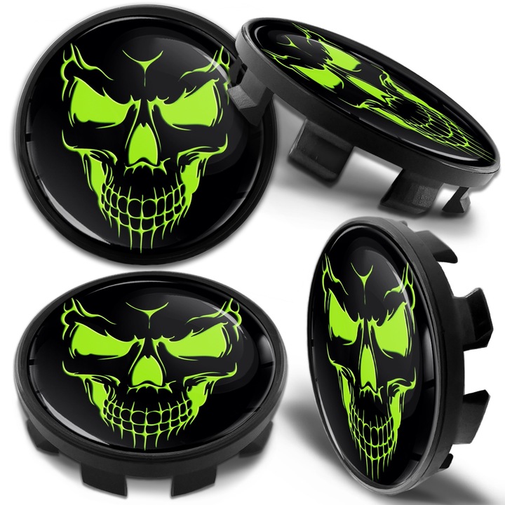 SkinoEu keréksapka készlet 68mm Kompatibilis BMW könnyűfém keréktárcsákkal 36136783536 Skull CB 59 4db