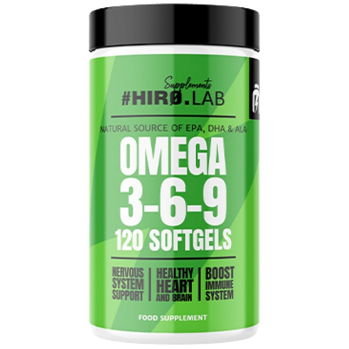Supliment alimentar, Hero.Lab, Omega 3-6-9 1000 mg, 120 capsule de gel