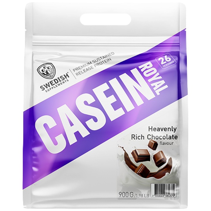 Supliment alimentar, SWEDISH Supplements, Casein Royal, Ciocolata, 900 grame