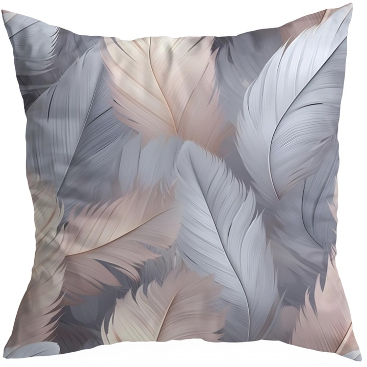 Fata de perna decorativa, HomeView, PDS339, 100% Poliester, 160G/M2, Multicolor, Fermoar, 50x50 cm