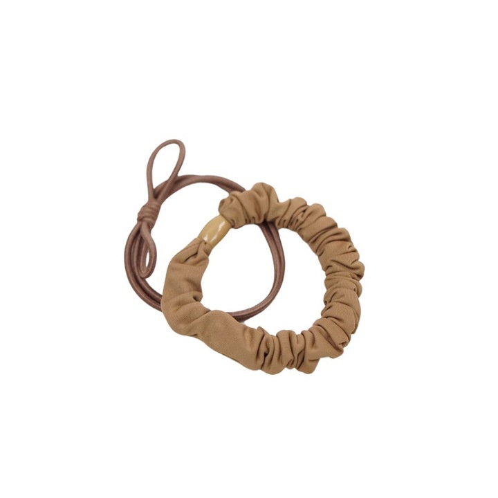 Set 2 elastice de par, textil, maro