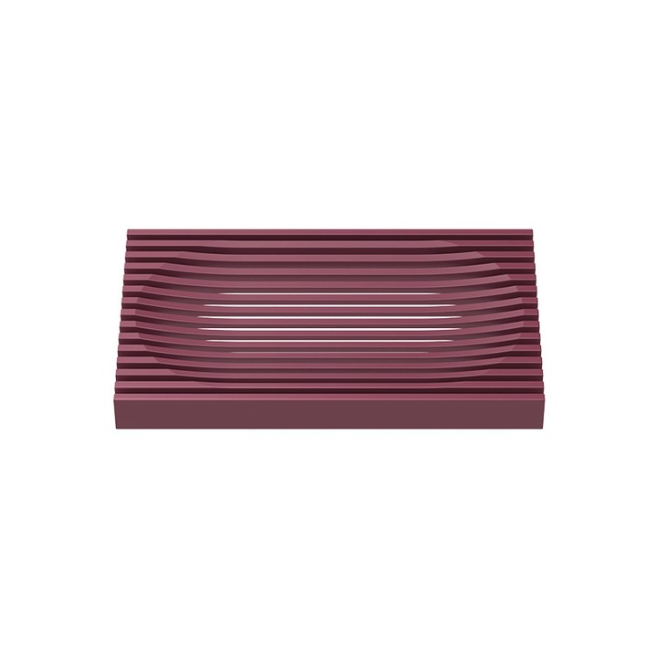 Поставка за сапун GOGOU, TPR, Без перфорация, 140 x 82 x 14 мм, Червен