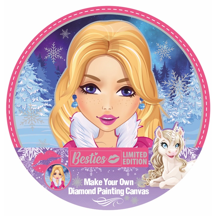 Goblen Diamant, Creative Craft, Prințesă, 30cm, Mărgele rotunde