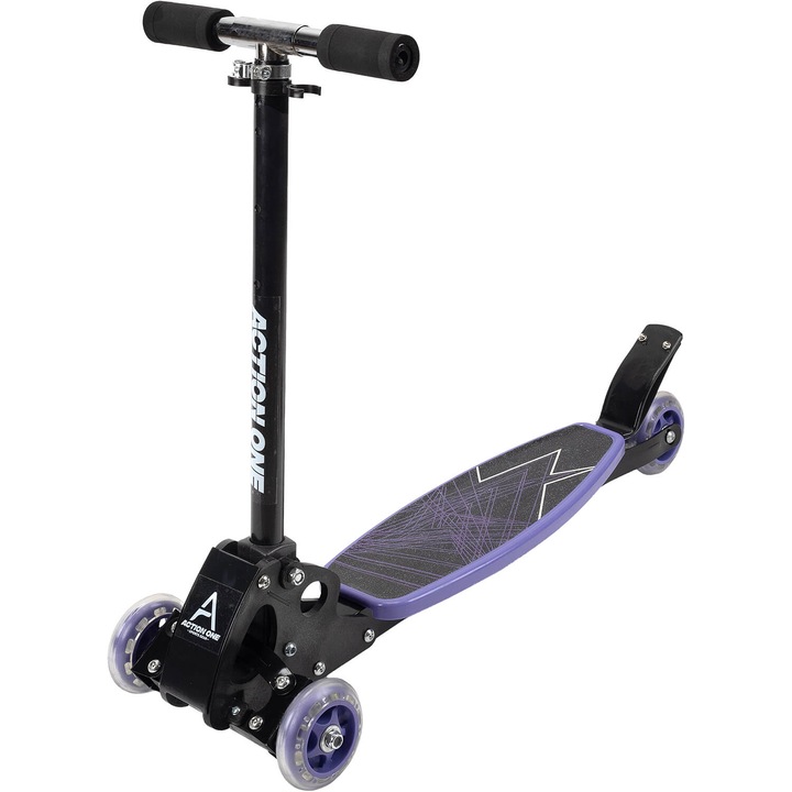 Тротинетка 4 колела Scooter Action One Rookie лилаво