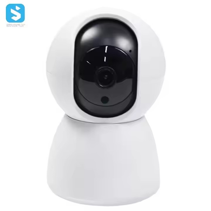 Baby Monitor ICSEE 1080P Wireless, Model P-UNICEWC015, FullHD, Rotire 360°, Monitorizare Video / Audio Bebelusi, Vedere Nocturna Infrarosu, Senzor si Alarma Miscare, Auto Tracking, Sunet Bidirectional, Adaptor, Cablu USB, Alb + CARD 64 GB