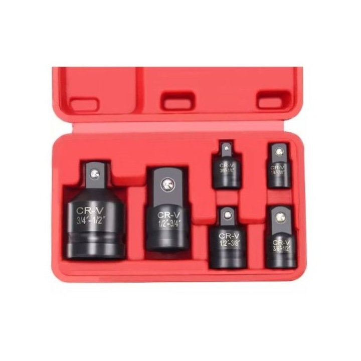 Set 6 adaptoare de chei impact, Spo sculeprofionline, reductii marimi 3/4"-1/2", 1/2"-3/8", 3/8"-1/4", 1/4"-3/8"