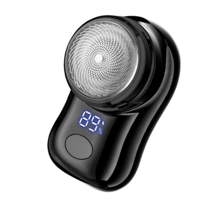 Мини самобръсначка, преносима, електрическа, 6 ножчета, водоустойчива, черна, малък размер