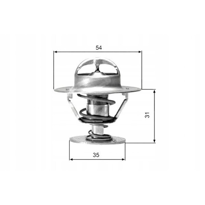 Hűtőfolyadék termosztát, Gates, VW/Seathez, TH00682G1