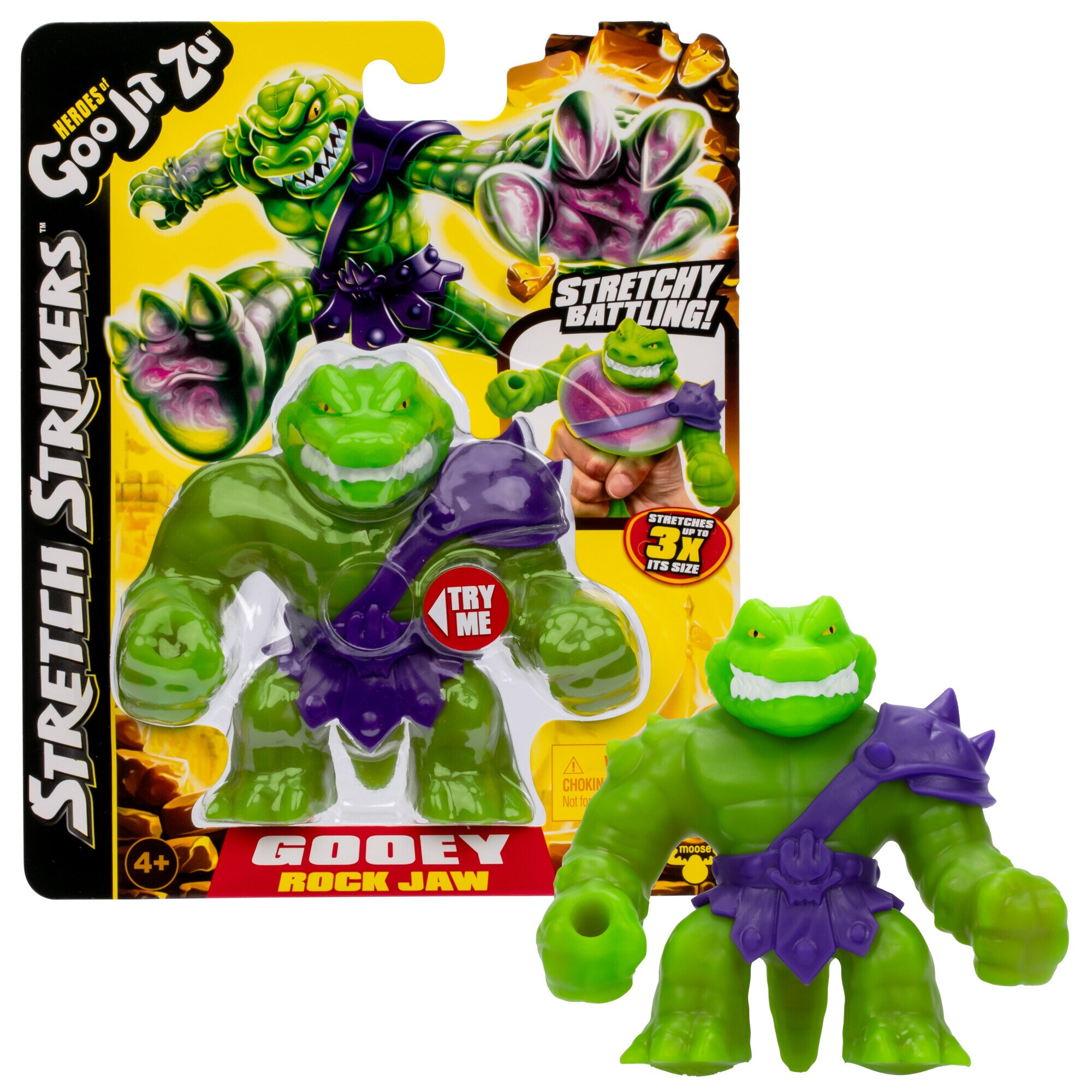 Figurina Goo Jit Zu Stretch Strikers Pachet Erou Rockjaw GOJ42779
