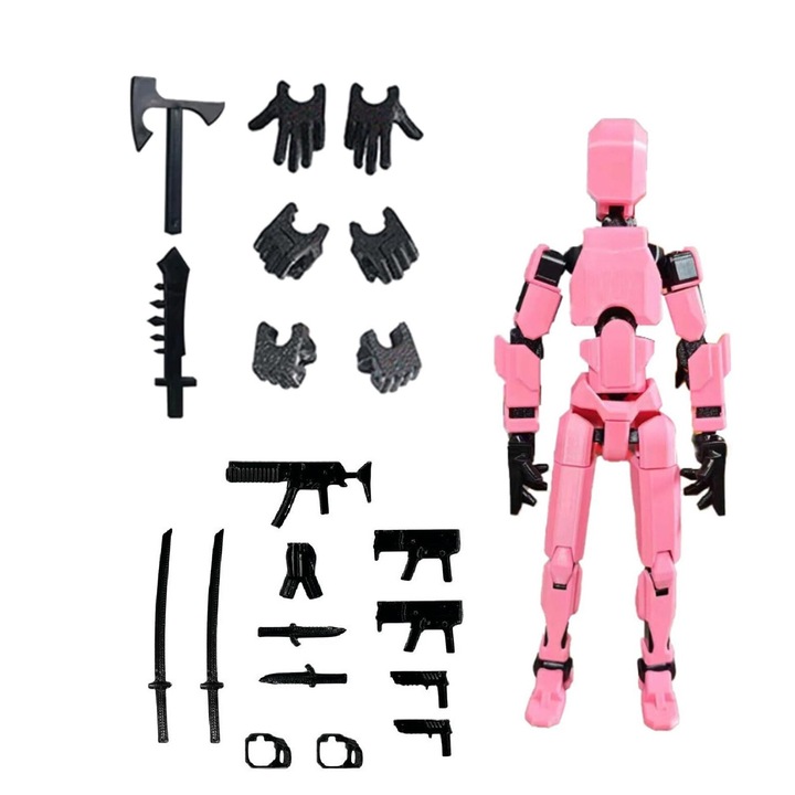 Фигурка 3D отпечатана на екшън робот IMALDI PRO®, розова