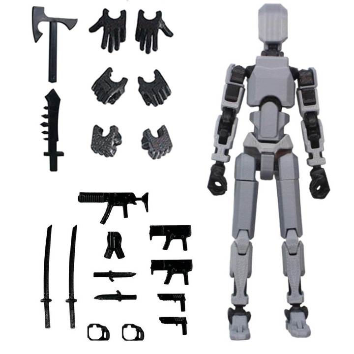 Фигурка 3D отпечатана на екшън робот IMALDI PRO®, сива