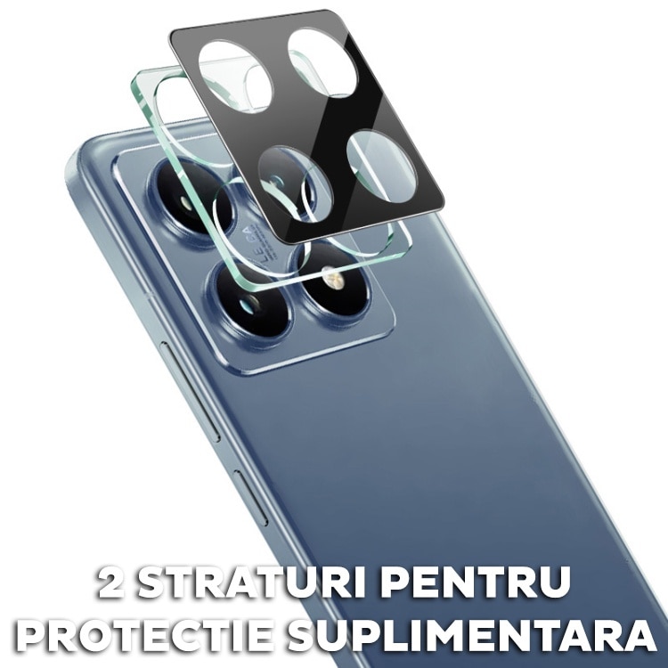 Folie Camera pentru Xiaomi 14T Pro Daden din sticla, Full Cover, Protectie Profesionala, Ultra Rezistenta, Calitate Premium, Negru