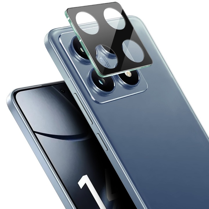 Folie Camera pentru Xiaomi 14T Pro Daden din sticla, Full Cover, Protectie Profesionala, Ultra Rezistenta, Calitate Premium, Negru