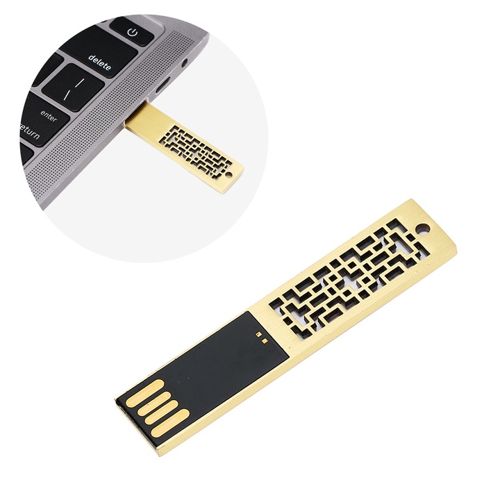 Jormftte 128GB USB flash meghajtó, fém, 2.0, hordozható, vízálló