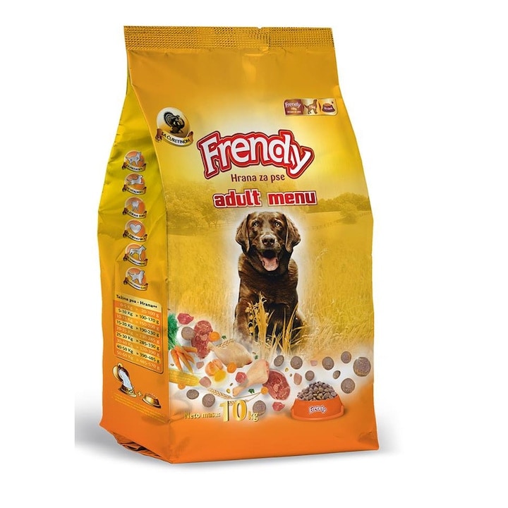 FRENDY ADULT 10Kg - Hrana uscata pentru caini adulti. Amestec complet pentru toate rasele si toate taliile, -10 kg
