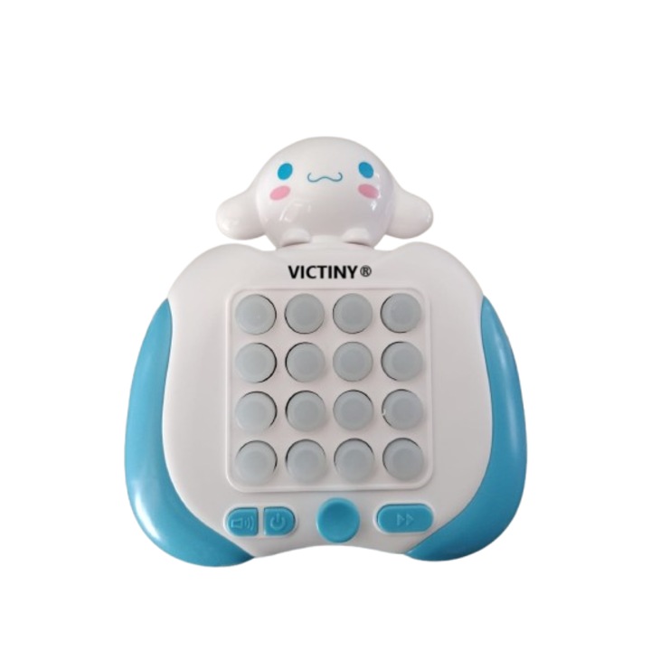 Jucarie Interactiva Tip Consola VICTINY® big battle/ alb/albastru /7 games mode /16 butoane/ rgb/ game/cinmamorloll